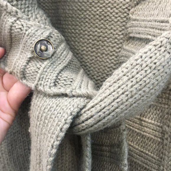 1/2 Bell Sleeved Belted Knit Sweater Cardigan - Picture 9 of 13